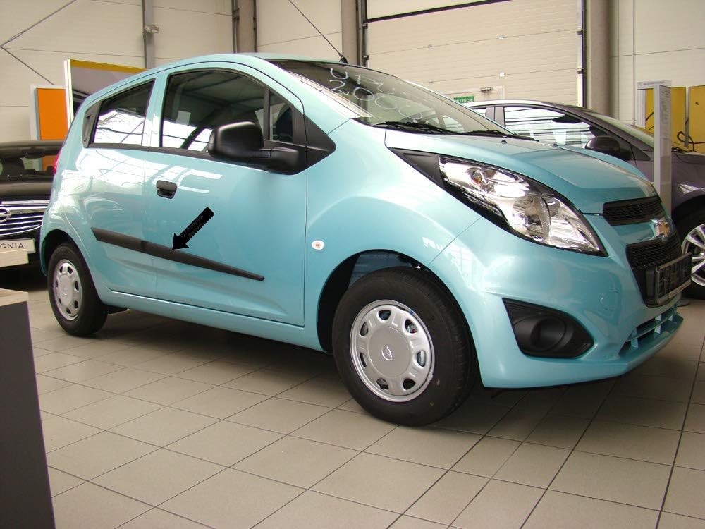 Spangenberg Seitenschutzleisten schwarz passend für Chevrolet Spark ab Baujahr 03.2010- F29 (3700029