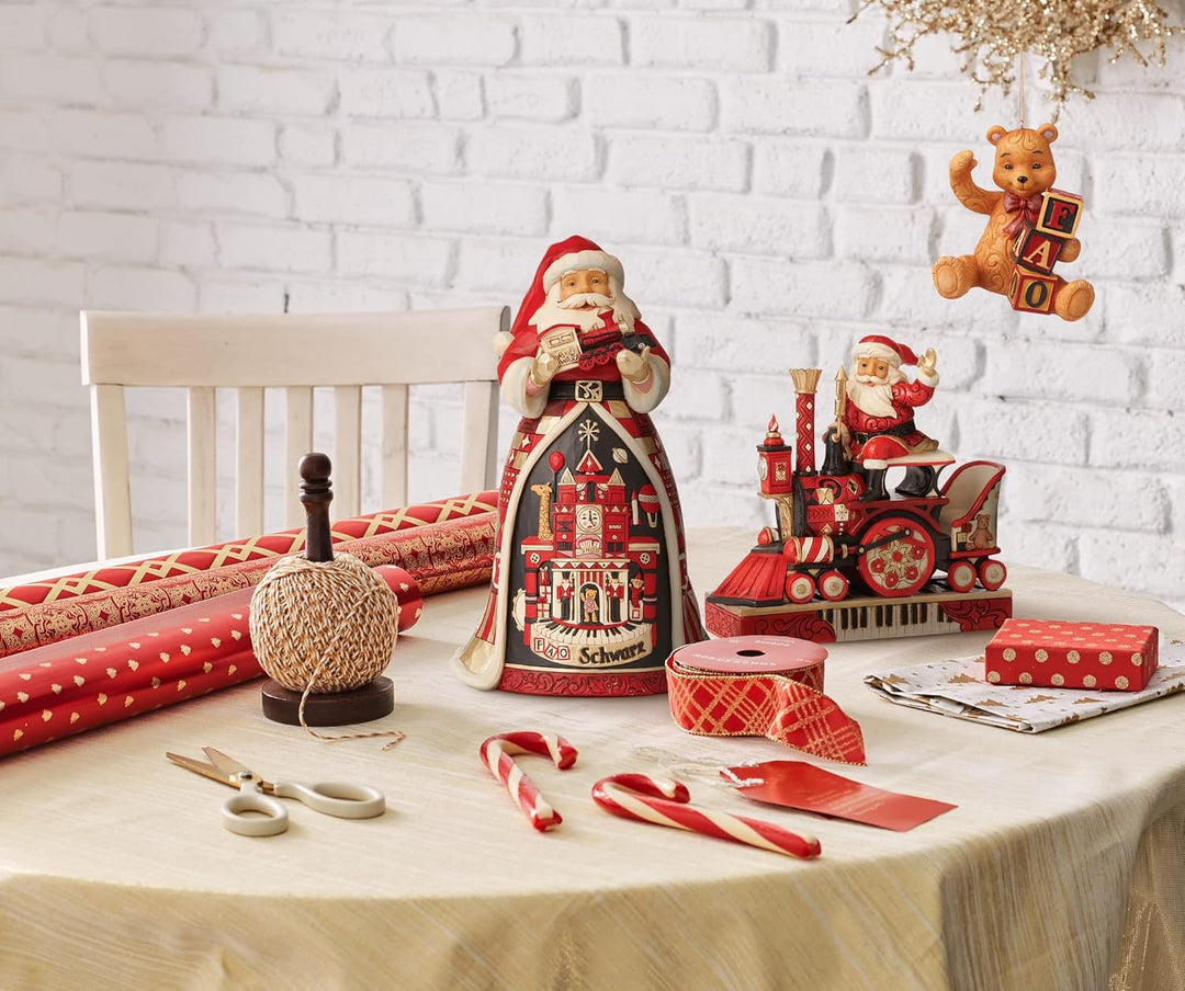 Enesco FAO Schwarz by Jim Shore Weihnachtsmann reitet FAO Schwarz Zug-Figur