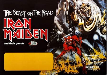 Iron Maiden - Beast On The Road, 1982 » Konzertplakat/Premium Poster | Live Konzert Veranstaltung |