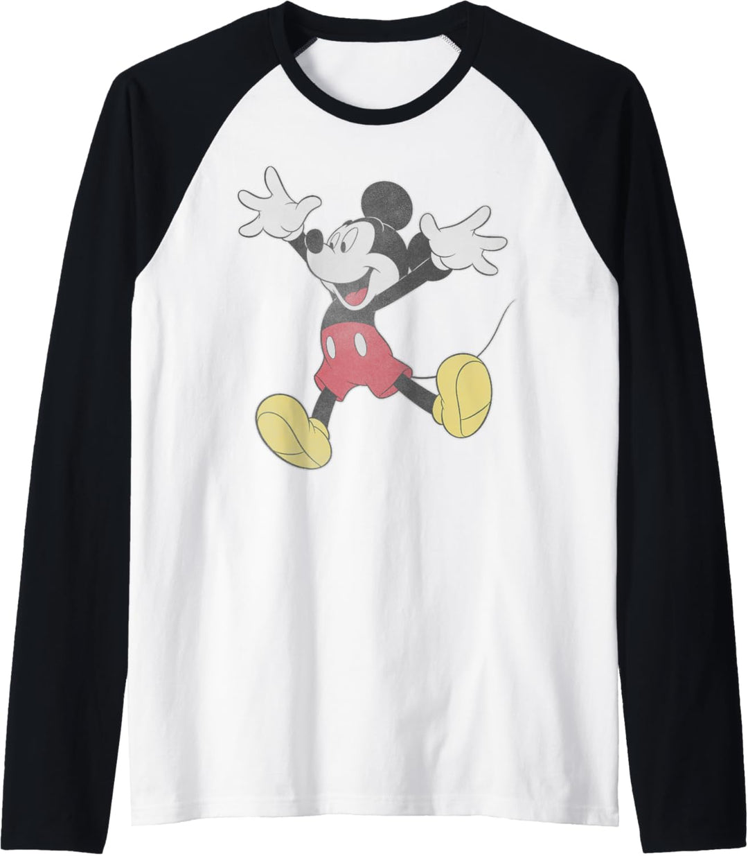 Disney Mickey Mouse Jumping for Joy Portrait Raglan