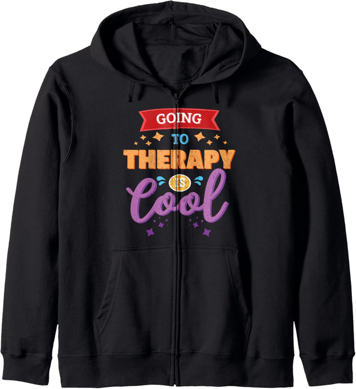 Mental Health Awareness Month Zur Therapie zu gehen ist cool Kapuzenjacke