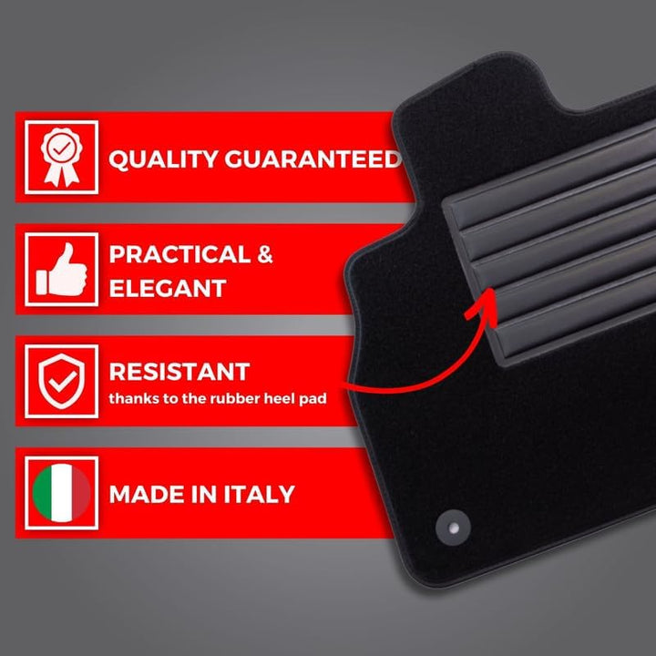 MDM SP-4394 Fussmatten Velours Autoteppich passend für Peugeot 308 II 08.2013>2021 308 II 08.2013-20