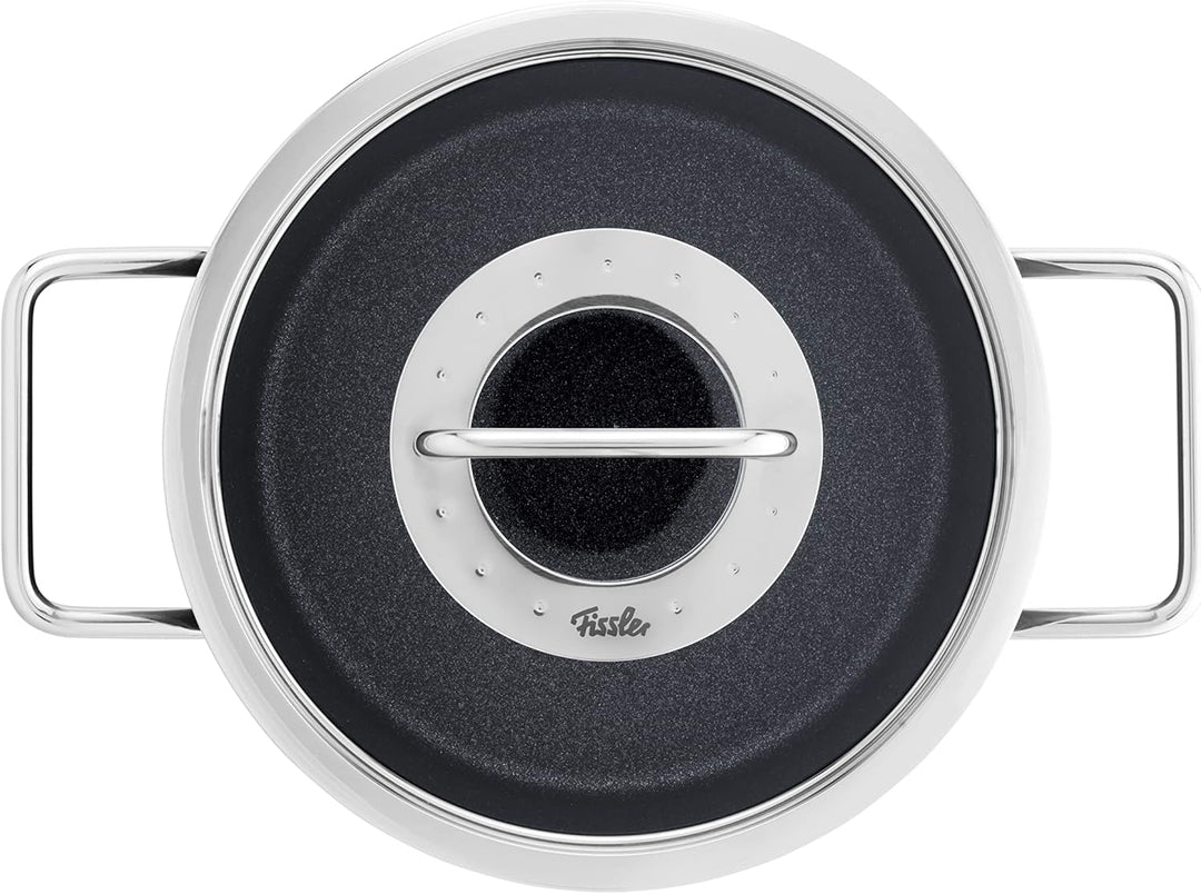 Fissler Adamant / Aluminium-Kochtopf (Ø 24 cm, 4,9L) Töpfe-beschichtet mit Glas-Deckel, antihaftend