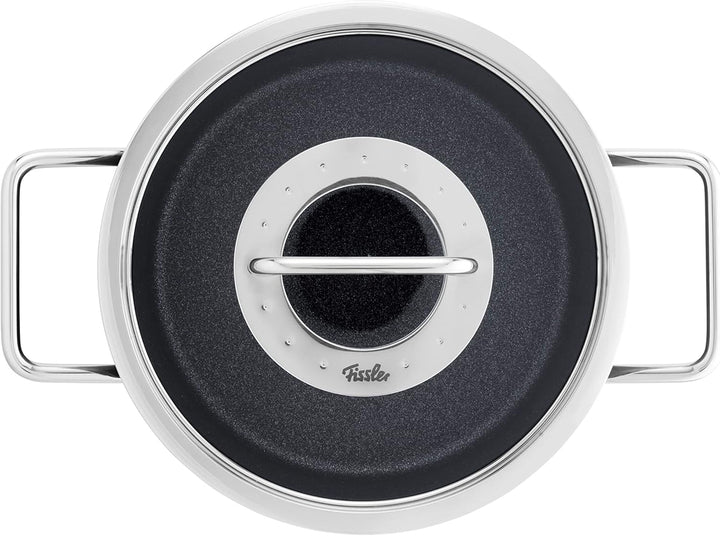 Fissler Adamant / Aluminium-Bräter (Ø 28 cm, 4,3L) Bratentopf-beschichtet mit Glas-Deckel, antihafte
