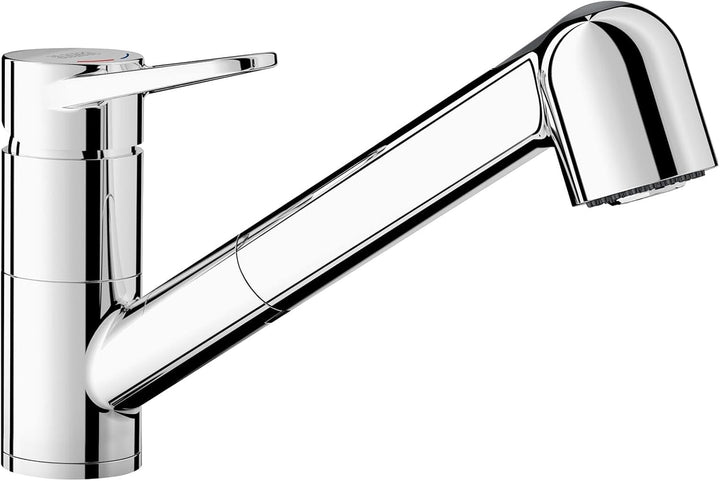 BLANCO WEGA-S II | Küchenarmatur in chrom | Hochdruck | Mit herausziehbarem Schlauch | Rückflussverh