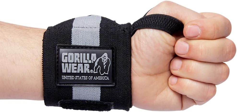 Gorilla Wear Wrist Wraps Ultra - schwarz/grau - Bodybuilding und Fitness Accessoire für Herren