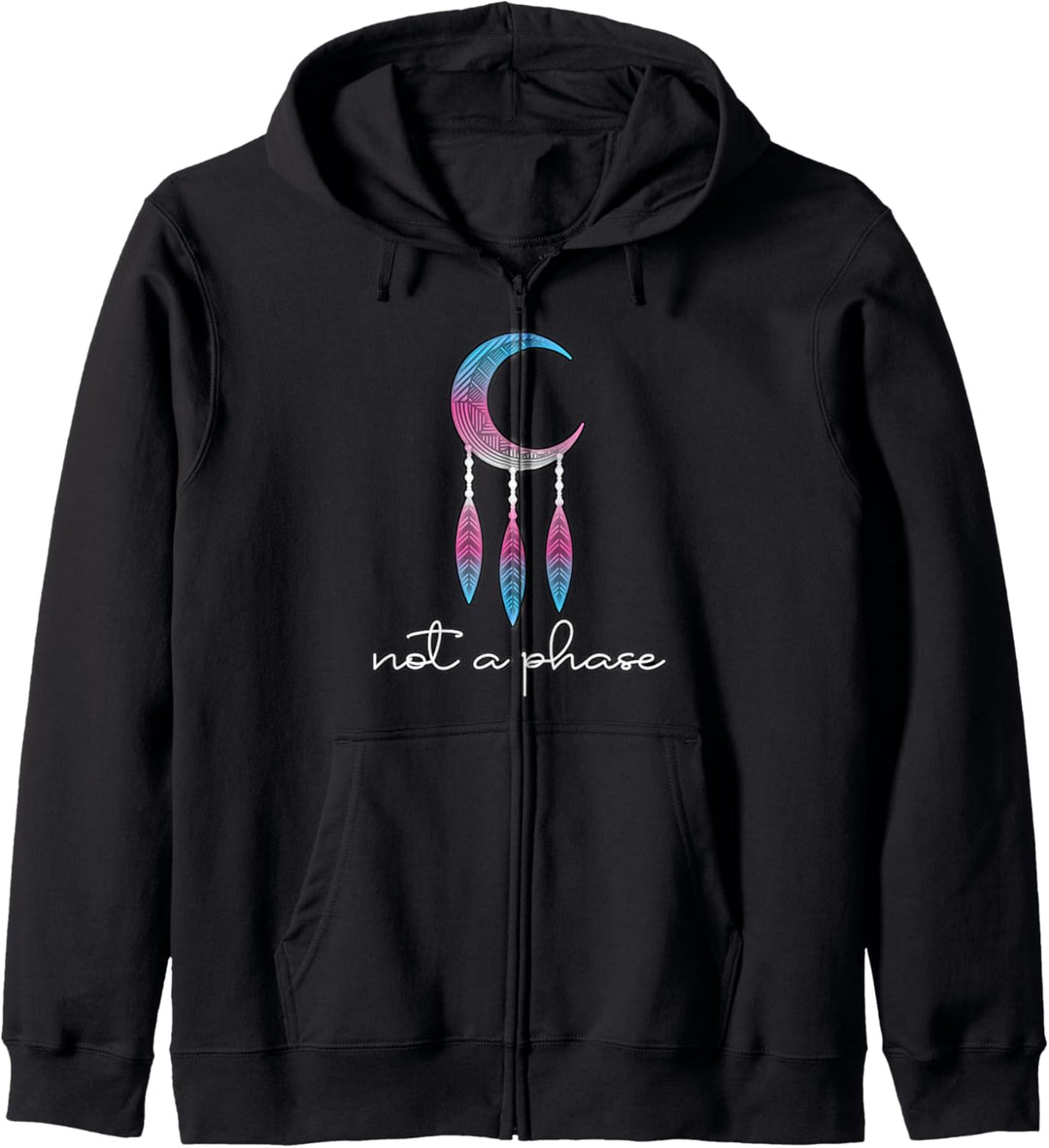 Transgender Himmlisch keine Phase Trans Pride Flag Mond Boho Kapuzenjacke