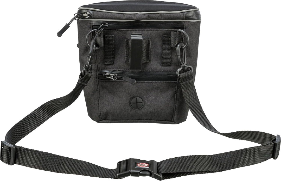 TRIXIE Snacktasche Duo Treat, 20 × 20 × 5 cm, anthrazit, Anthrazit 20 × 20 × 5 cm