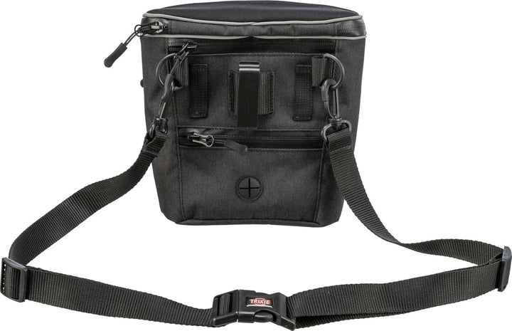 TRIXIE Snacktasche Duo Treat, 20 × 20 × 5 cm, anthrazit, Anthrazit 20 × 20 × 5 cm