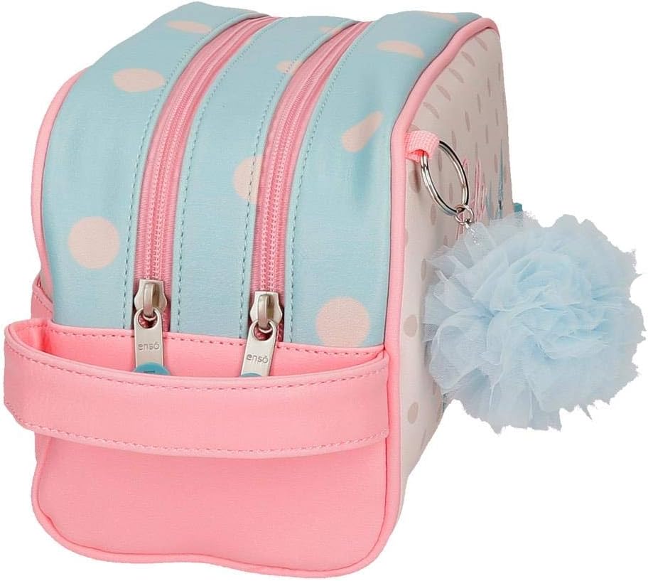 Enso Belle and Chic Anpassungsfähiger Vanity Case mit zwei Fächern Mehrfarbig 26x16x11 cms PVC Toile