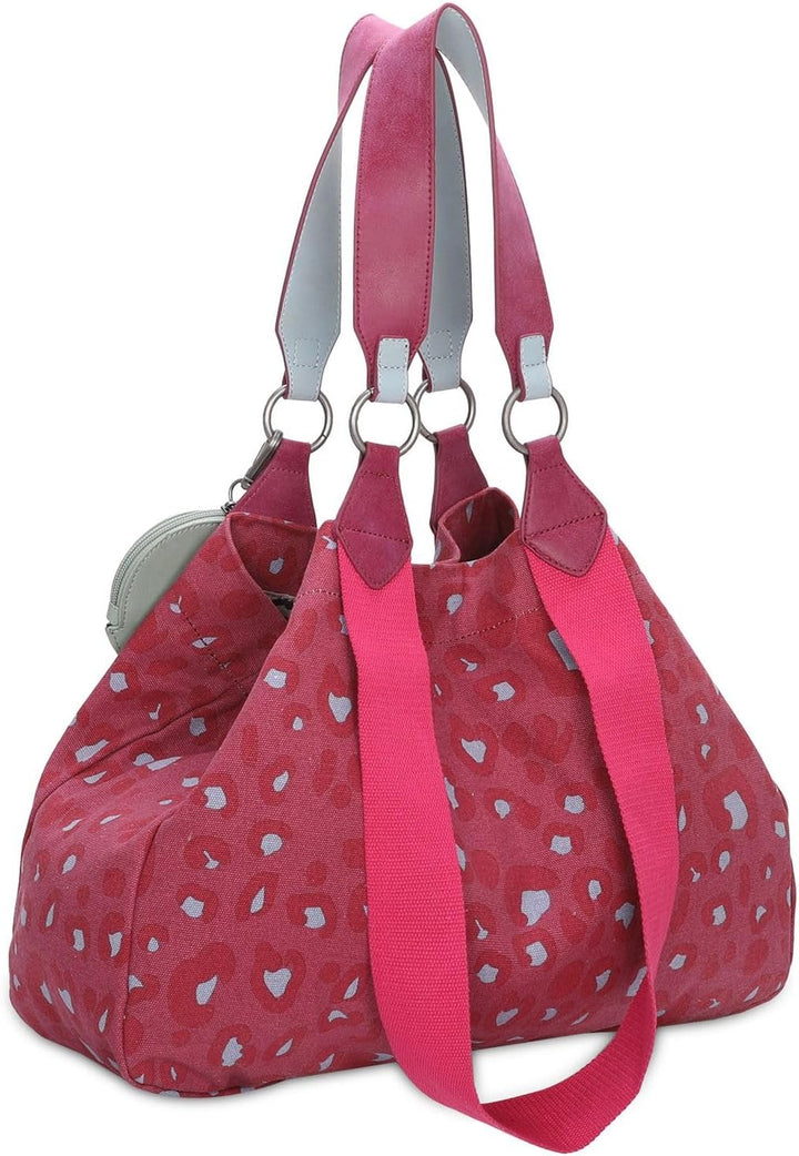 Fritzi aus Preussen Izzy Medium Canvas Shopper Tasche 42 cm Leo Pink, Leo Pink