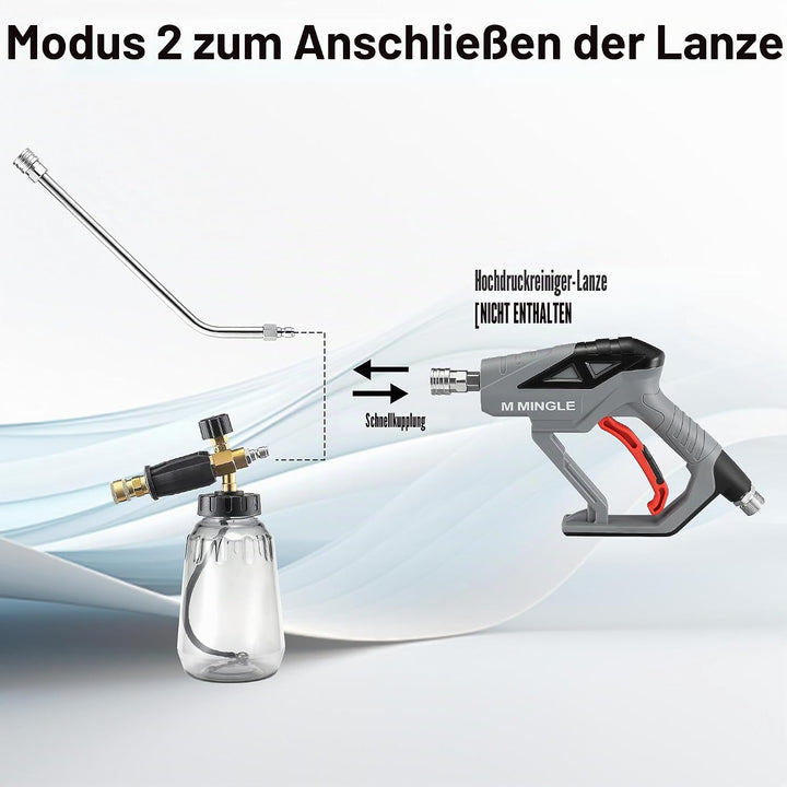 M MINGLE 40,6 cm Unterbau-Unterlegscheibe mit Schneeschaumlanze, kompatibel mit Kärcher K-Serie, K2,