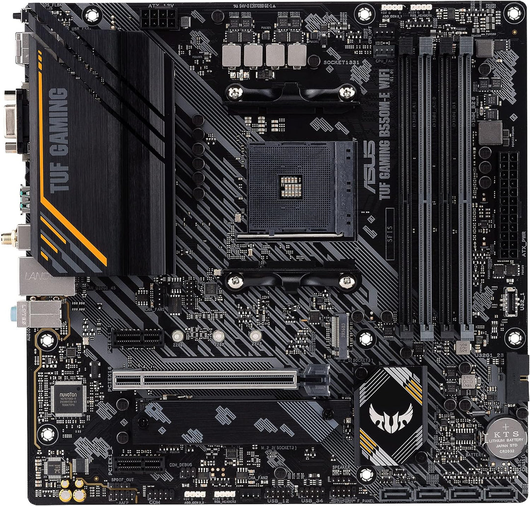 ASUS TUF Gaming B550M-E (Wi-Fi) Gaming Mainboard Sockel AM4 (micro-ATX, Ryzen, PCIe 4.0, WiFi6, 2x M