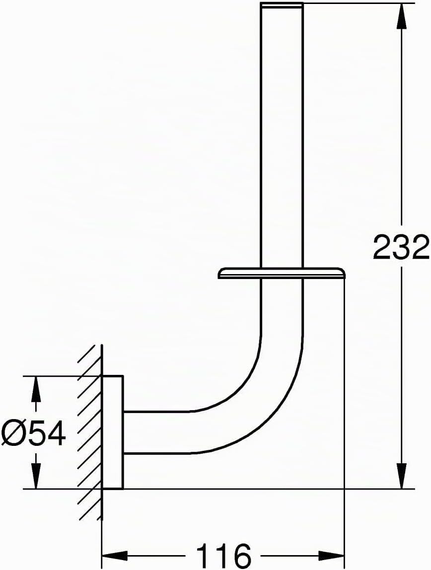 GROHE Start - Reservepapierhalter (Material: Metall, wandmonatge, verdeckte Befestigung), chrom, 411