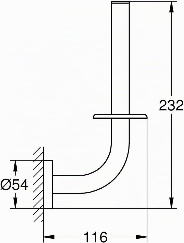 GROHE Start - Reservepapierhalter (Material: Metall, wandmonatge, verdeckte Befestigung), chrom, 411