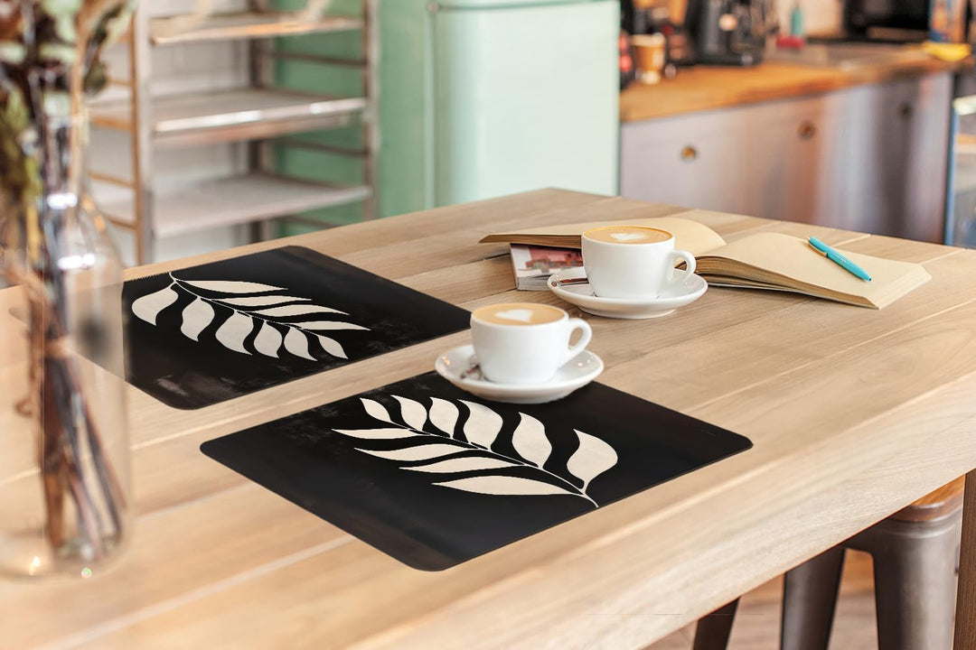 KitchenYeah© Platzsets Abwaschbar 6-Teilig 45x30 cm Tischsets Platzdeckchen rutschfeste Platzset Unt