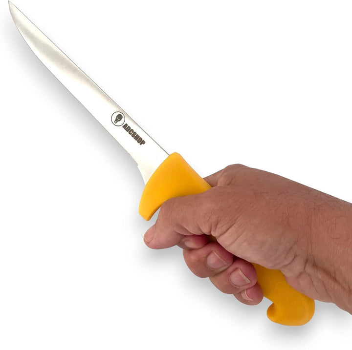 ADCSHOP Ausbeinmesser – Klinge 16,2 cm – Edelstahl 3Cr13Mov – Griff Polypropylen / Gelb – Gesamtgrös
