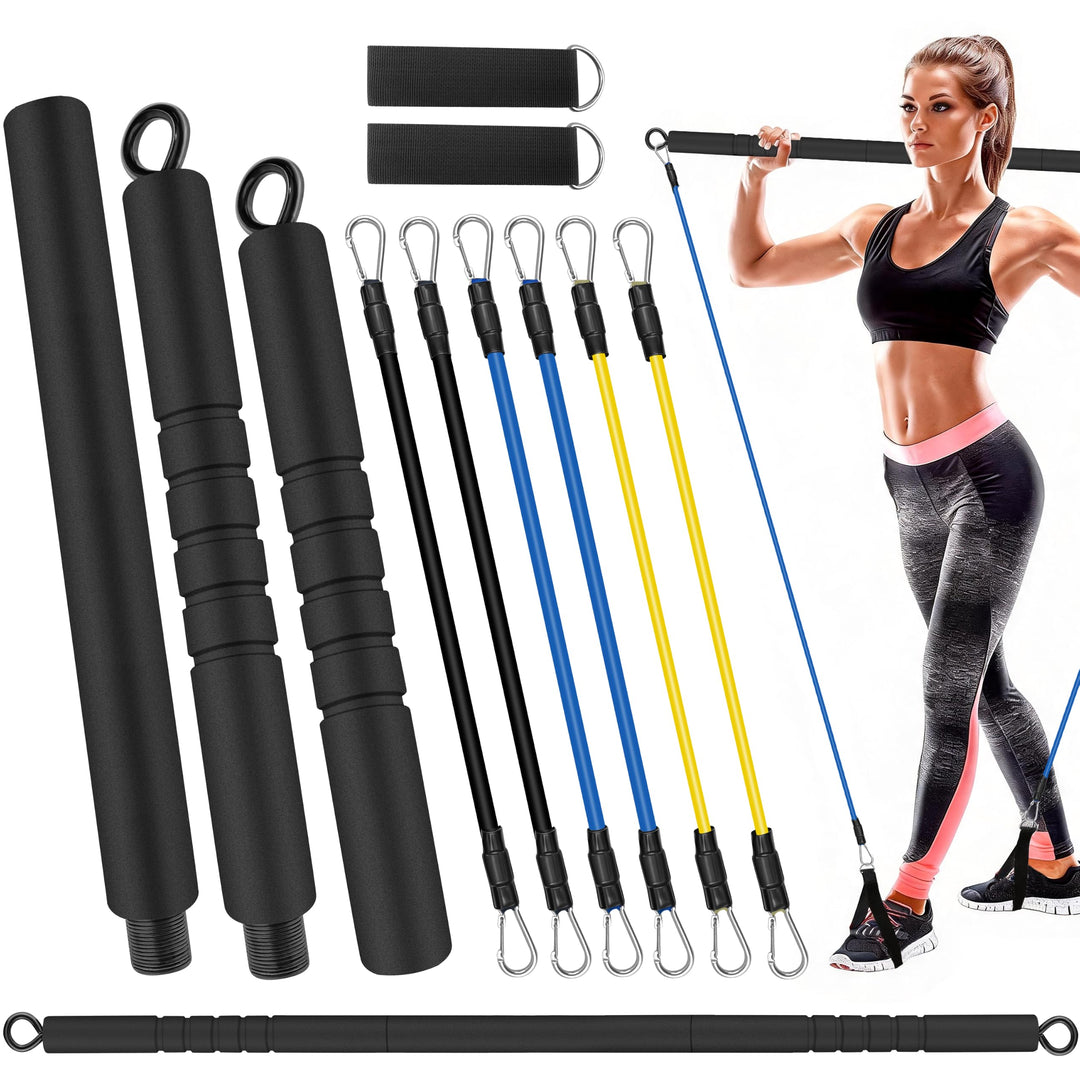 Fitnessbänder Pilates Bar Set, Fitnessgeräte für Zuhause
