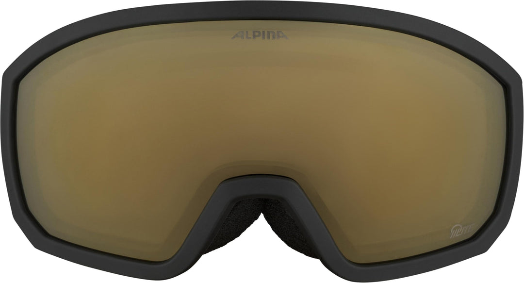 ALPINA Unisex Kinder Scarabeo Jr. Q-lite Skibrille (1er Pack) Kids black matt, Kids black matt