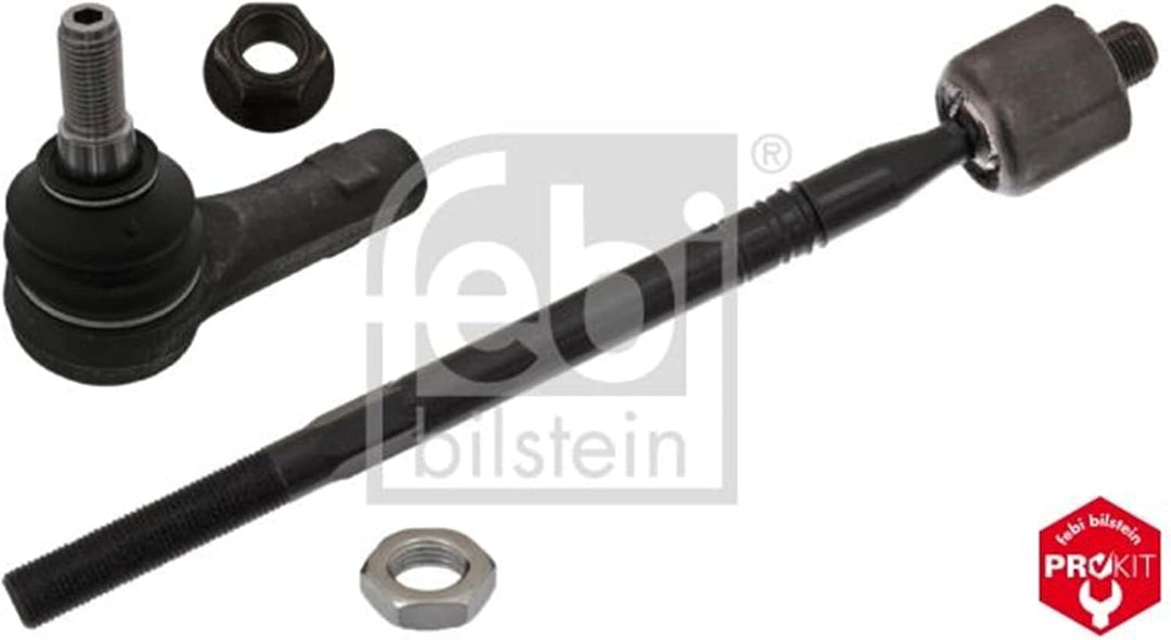 febi bilstein 37205 Spurstange mit Endstück, Mutter und Sicherungsmutter , 1 Stück Vorderachse links