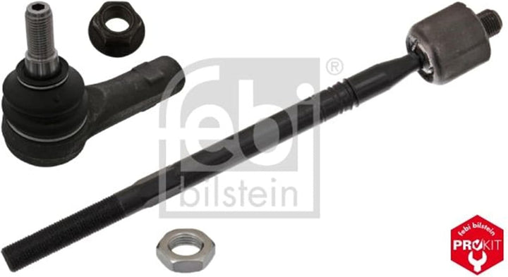 febi bilstein 37205 Spurstange mit Endstück, Mutter und Sicherungsmutter , 1 Stück Vorderachse links