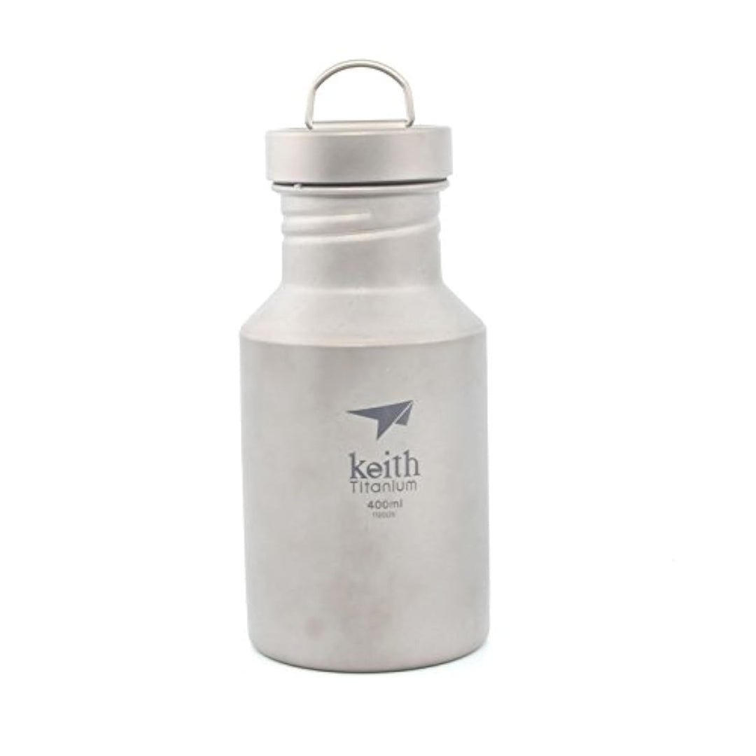 Keith Titanium Wasserflasche für Outdoor Camping Titan Sport Wasserkocher, 400ml