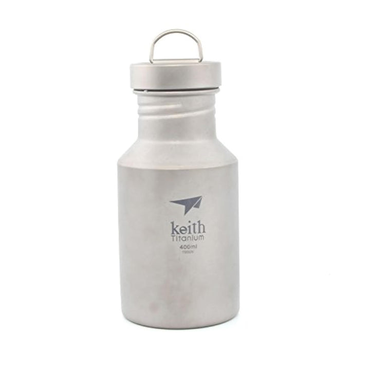 Keith Titanium Wasserflasche für Outdoor Camping Titan Sport Wasserkocher, 400ml