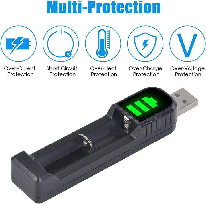 PowerTrust 4Pcs AAAA Wiederaufladbar Akku mit Ladegerät für LR61/ AAAA/ E96/ Surface Pen/Surface Boo