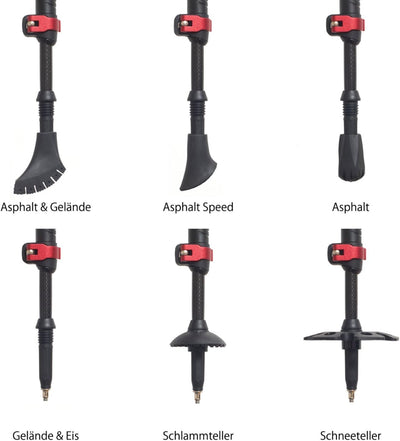 Steinwood Premium 100% Carbon Nordic Walking Stöcke verstellbar mit Teleskop und Klemmverschluss mit