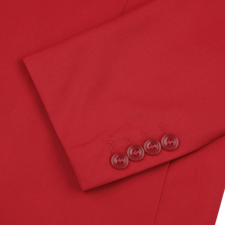 YOUTHUP Herren Sakko Slim Fit Anzugjacke für Business Hochzeit Eleganter 1 Knöpfen Blazer L Rot, L R