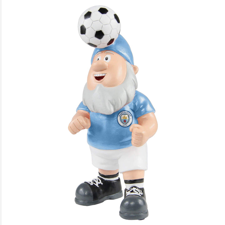 FOCO Offizielles Lizenzprodukt Manchester City FC Fussball-Gartenzwerg beim Kopfball, Manchester Cit