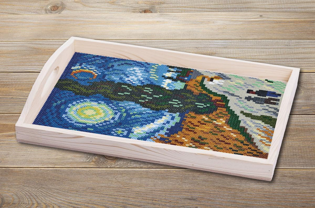 Hama Perlen 3607 Grosse Geschenk-Box Van Gogh mit ca. 10.000 bunten Midi Bügelperlen mit Durchmesser