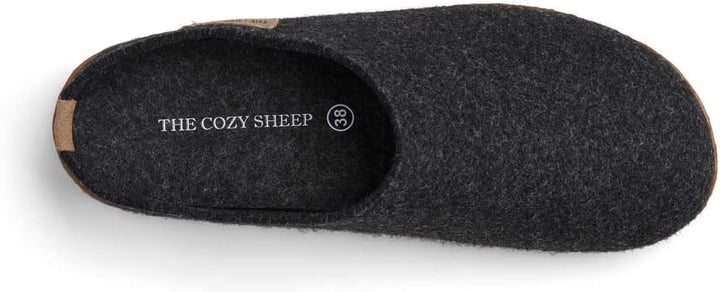 THE COZY SHEEP Filzpantoffeln mit Gummisohle | Praktische Herren &amp; Damen Hausschuhe Sommer und Winte