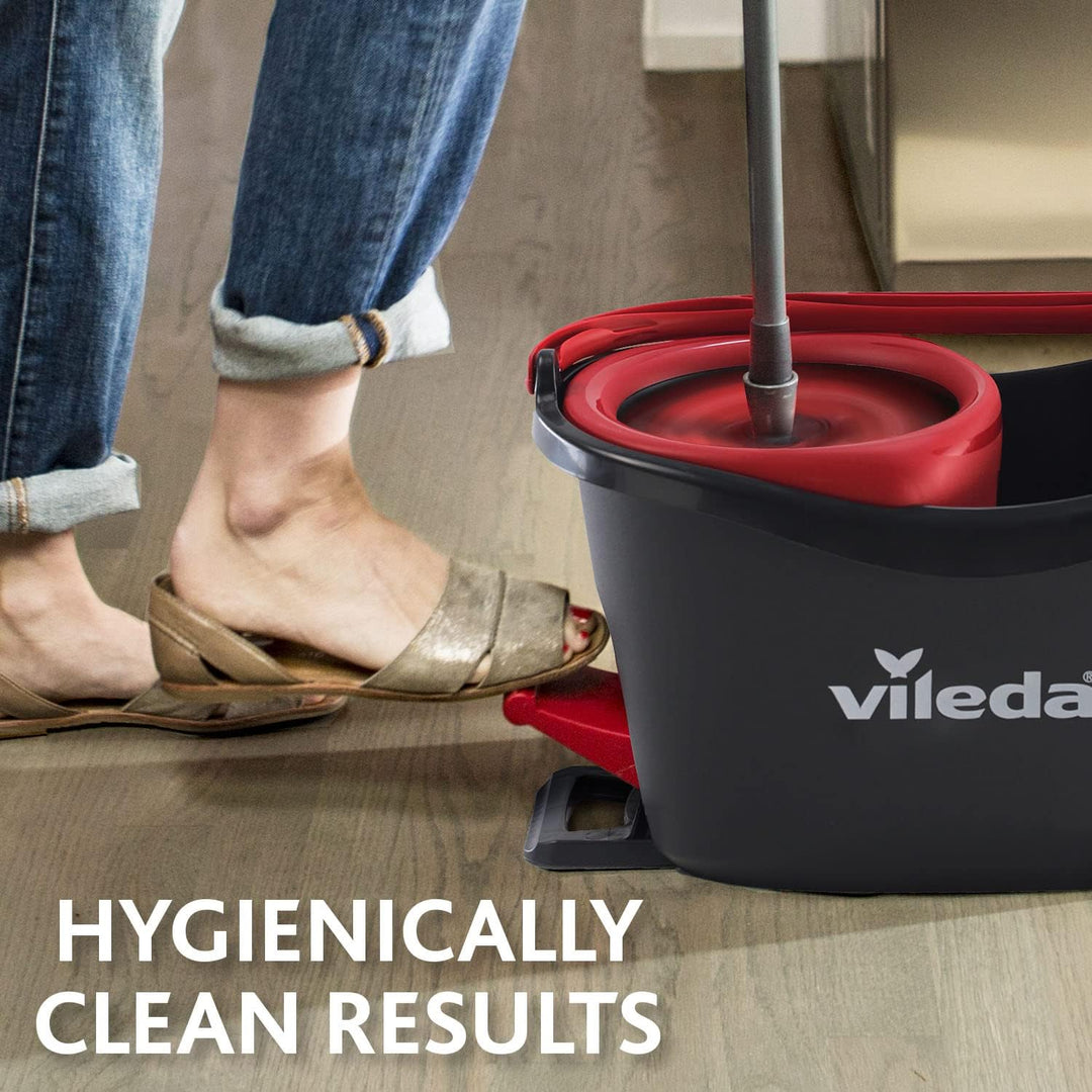 Vileda Turbo 2in1 EasyWring&Clean Wischmopp Ersatzköpfe, Mikrofaser Moppköpfe mit Kraftfasern für Vi