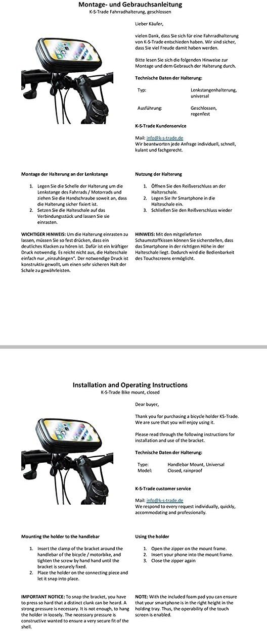 K-S-Trade Fahrradhalterung Für Oukitel K10000 Fahrrad-Halterung Für Oukitel K10000 Handy-Halterung H