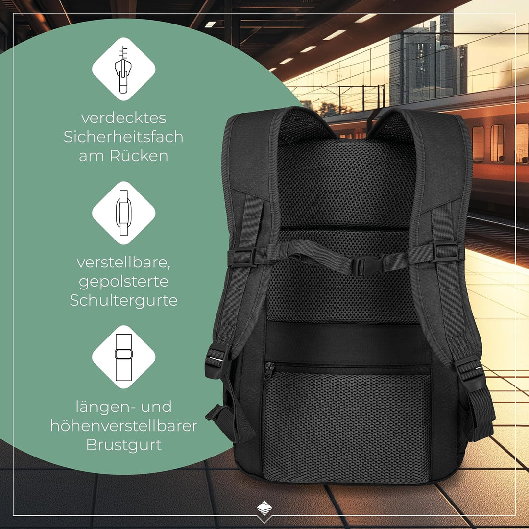 Travelite Handgepäck Rucksack mit gepoltertem Laptopfach, Laptop Rucksack 15,6 Zoll, KICK OFF, Tages