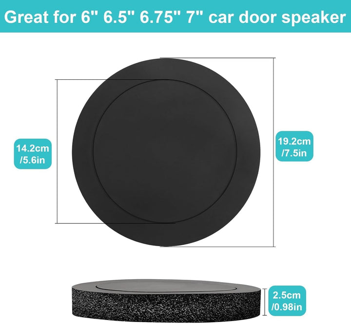 EEEKit 6,5" Lautsprecher Schaumstoff Auto, 4 Stück Universale Autotürlautsprecher Schallschutz Ringe
