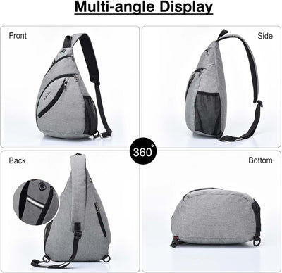 FANDARE Ultraleicht Brusttasche Schultertasche Herren Sling Chest Bag Wasserdicht Umhängetasche mit