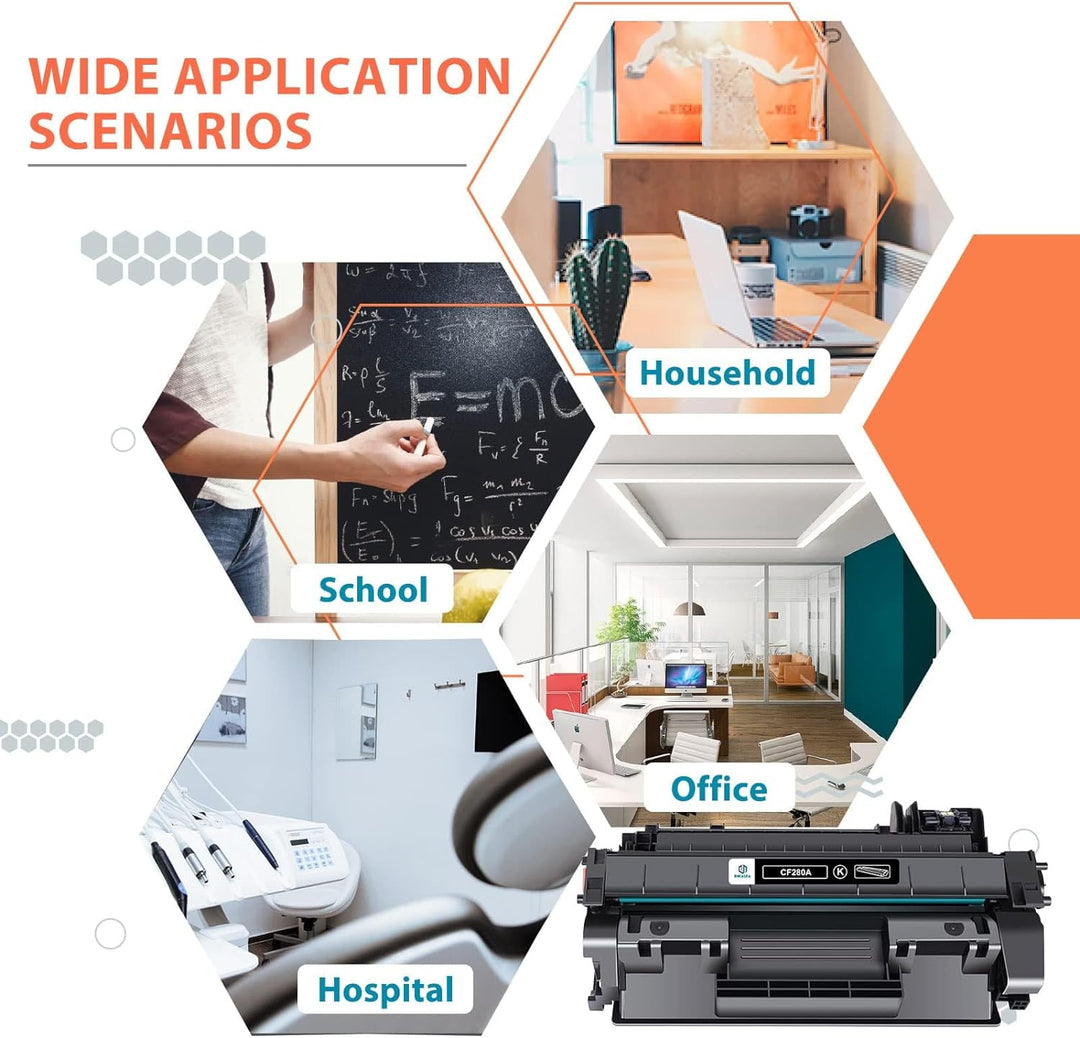 inkalfa Kompatibel für HP 80A CF280A 80X CF280X Toner Laserjet Pro 400 M401a M401dn M401n M401dw M40