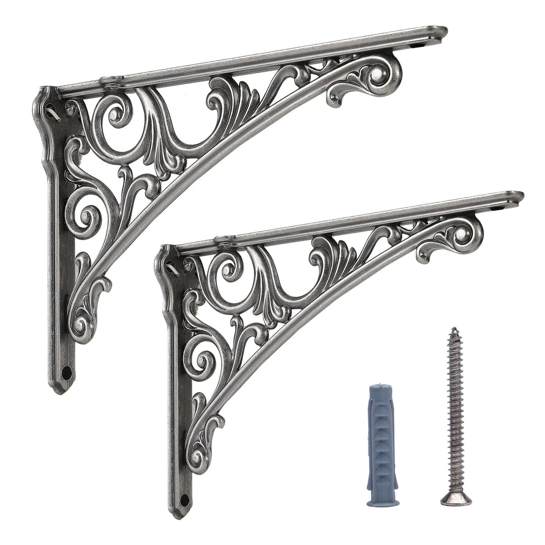 HARPOON 25,4 cm Regalhalterungen, 2 Stück, robuste Wandhalterung, Barock, Küche, dekoratives Regal,