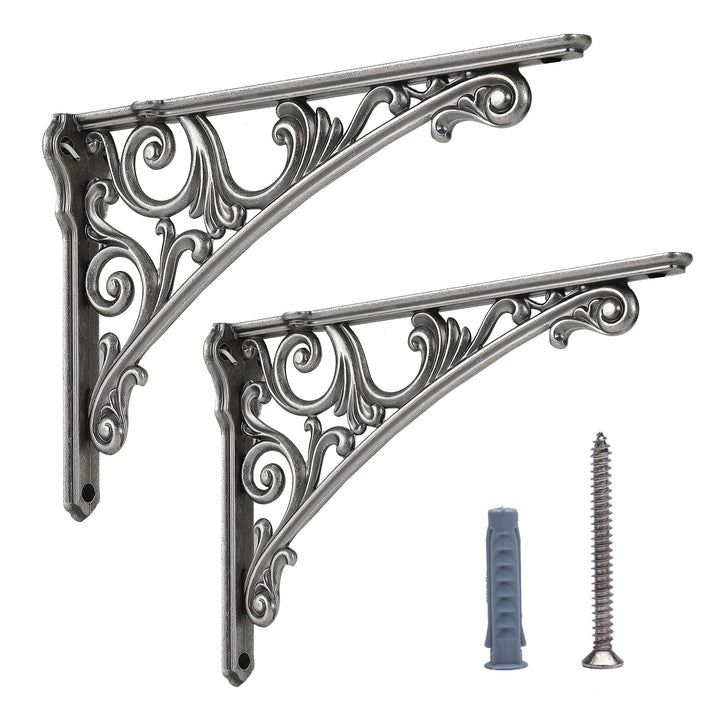 HARPOON 25,4 cm Regalhalterungen, 2 Stück, robuste Wandhalterung, Barock, Küche, dekoratives Regal,