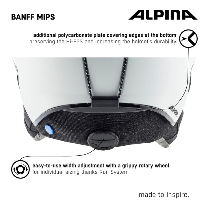 ALPINA Banff MIPS - Nachhaltiger, Sicherer und Leichter MIPS Skihelm Mit Schafswolle-Innenfutter Für