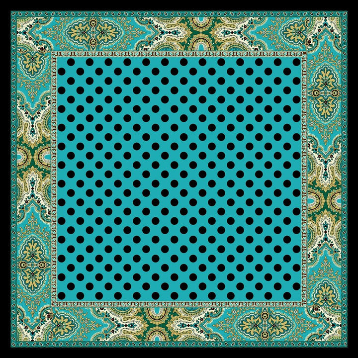 Lorenzo Cana Luxus Mädchen Seidentuch aufwändig bedrucktes Tuch 100% Seide 70 cm x 70 cm harmonische