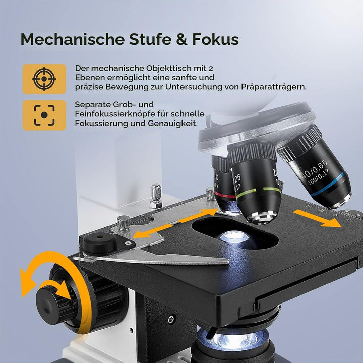 Vabiooth Laborkomplexes Trinokulares Mikroskop mit 40X-2000X Vergrösserung und 5MP 7-Zoll LCD-Bildsc