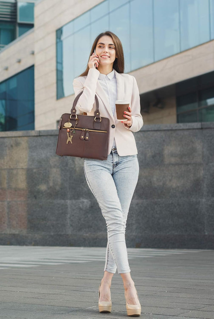 Catwalk Collection Handbags - Leder - Schultertragetasche/Umhängetasche/Shopper/Tote - Handtasche mi