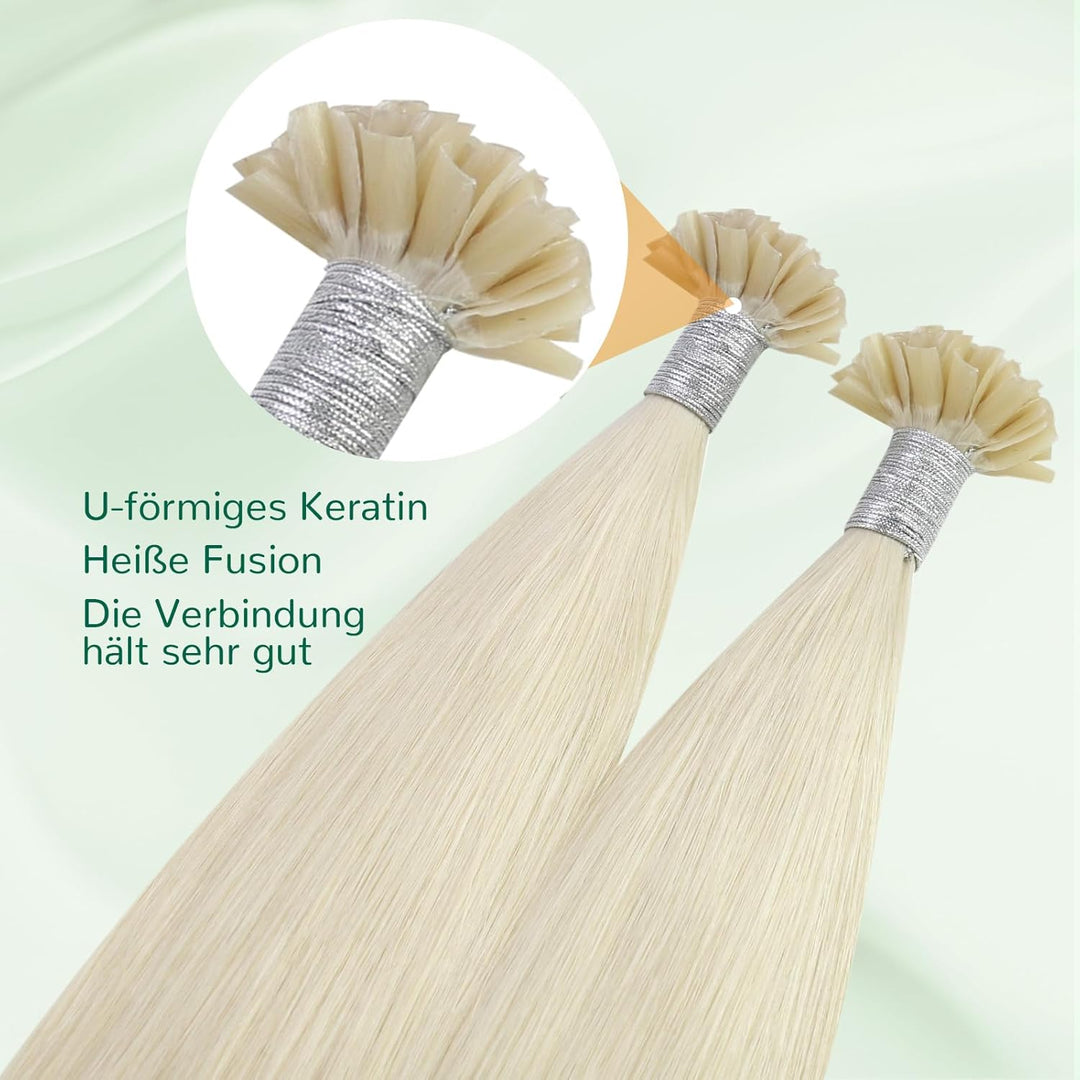 Easyouth Extensions Bondings Echthaar Blond Bondings Extensions Echthaar Platinblond Bonding Extensi