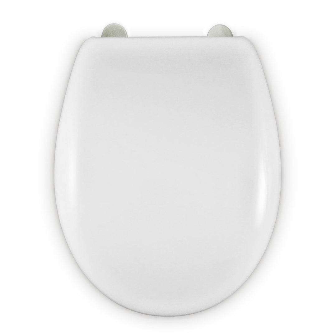 WC-SITZ | UNIVERSAL O FORM | EINSTELLBARER & ABNEHMBARER INOX SCHARNIER | KOMPATIBLER TOILETTENSITZ