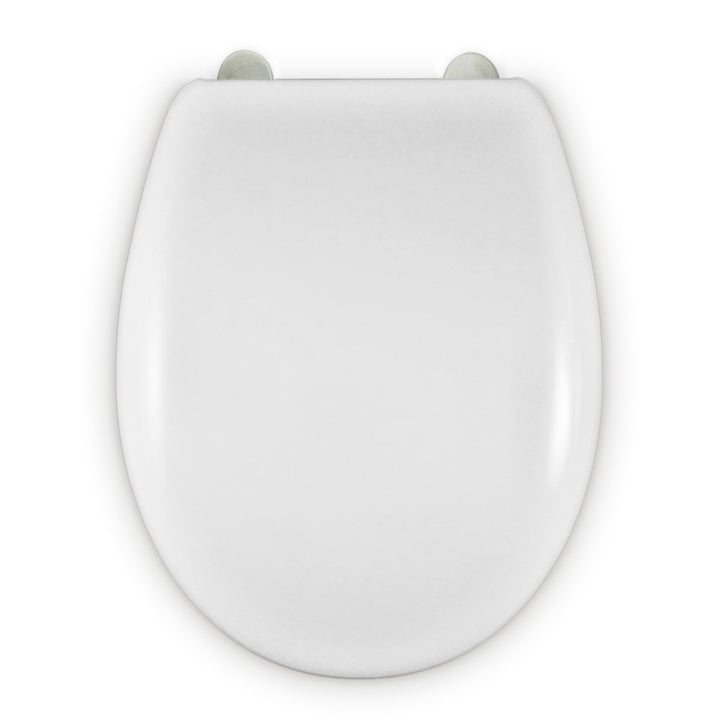 WC-SITZ | UNIVERSAL O FORM | EINSTELLBARER & ABNEHMBARER INOX SCHARNIER | KOMPATIBLER TOILETTENSITZ