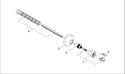 GROHE UP-Ventil-Oberbau Costa Markierung, rot , chrom 19807001, Rot