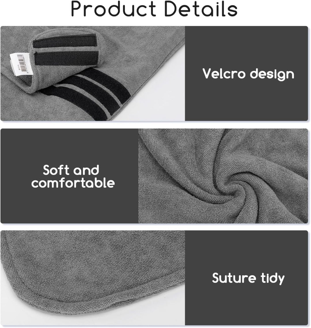 Nobleza Hundebademantel Mikrofaser mit Klettverschluss,Super saugfähig und schnell trocknend,Bademan